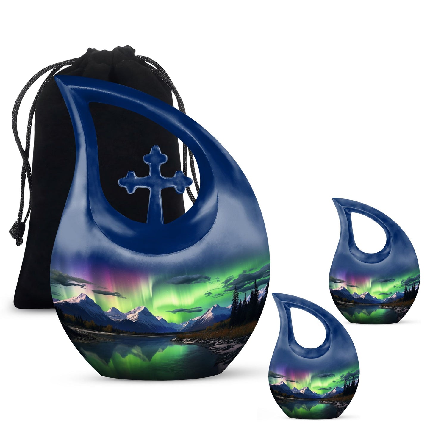 A 10-inch Aurora Urn in Cross-Drop design, 