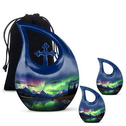 A 10-inch Aurora Urn in Cross-Drop design, 