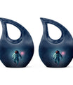 10-inch Astronaut Themed Cross Drop Cremation Urn