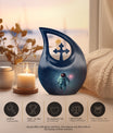 10-inch Astronaut Themed Cross Drop Cremation Urn