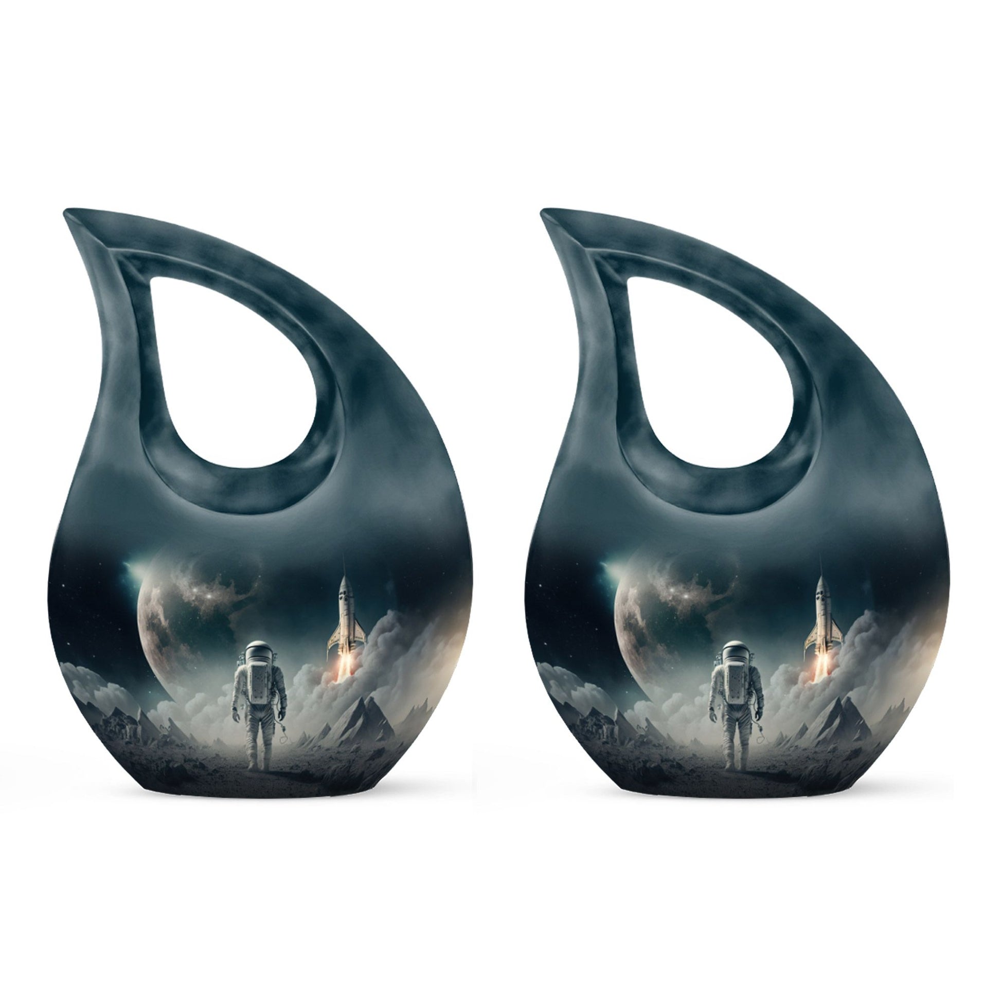 10-inch Cross Drop Astronaut Urn, customizable Aluminium 
