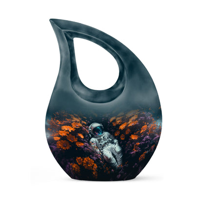 10-inch Aluminium Astronaut Urn with Cross Drop Design,