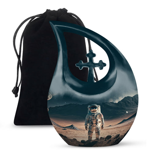 10-inch Cross Drop Astronaut Urn made 