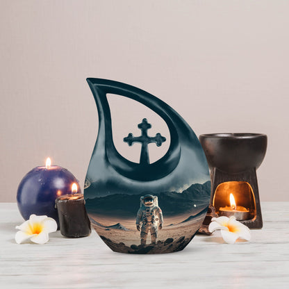 10-inch Cross Drop Astronaut Urn made 