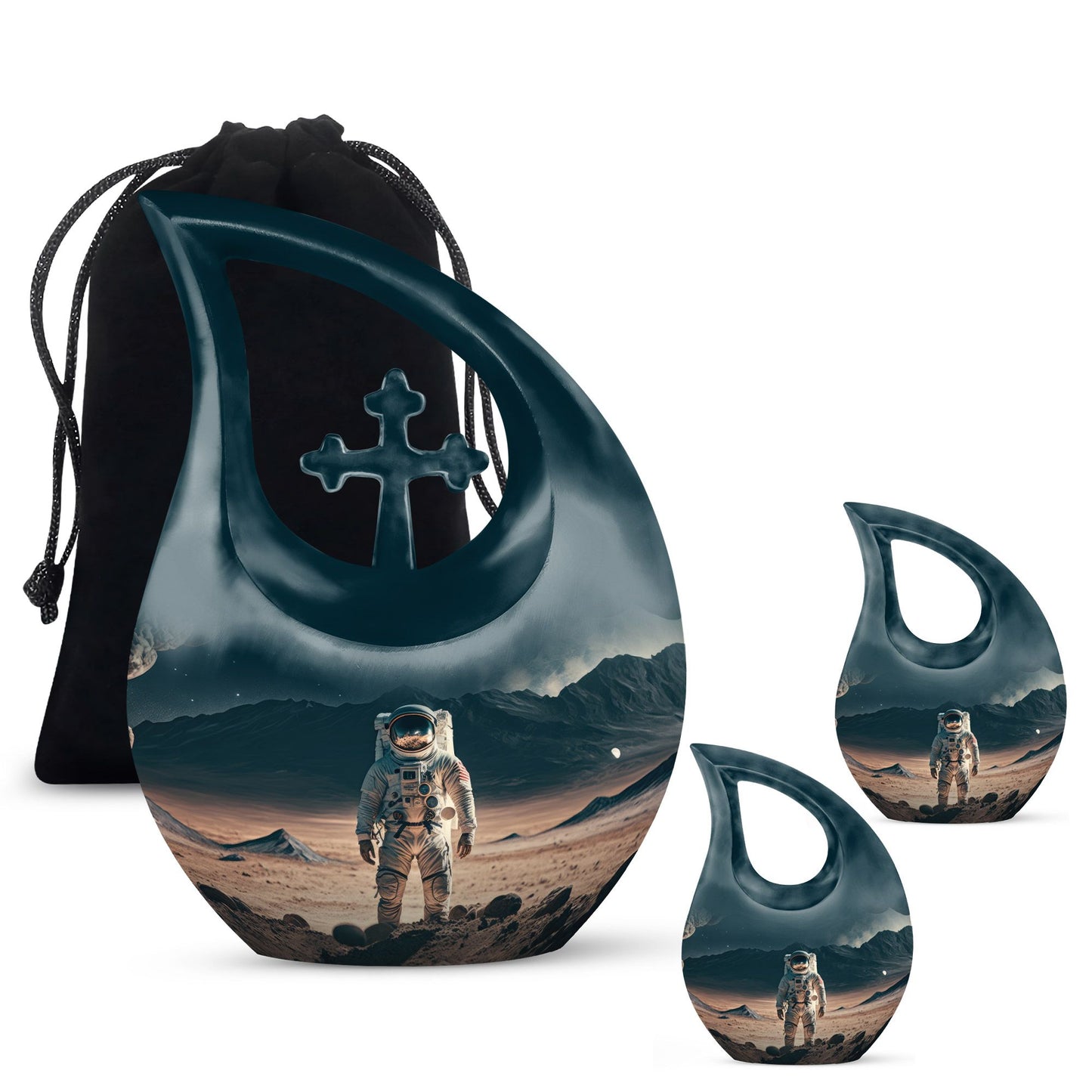 10-inch Cross Drop Astronaut Urn made 