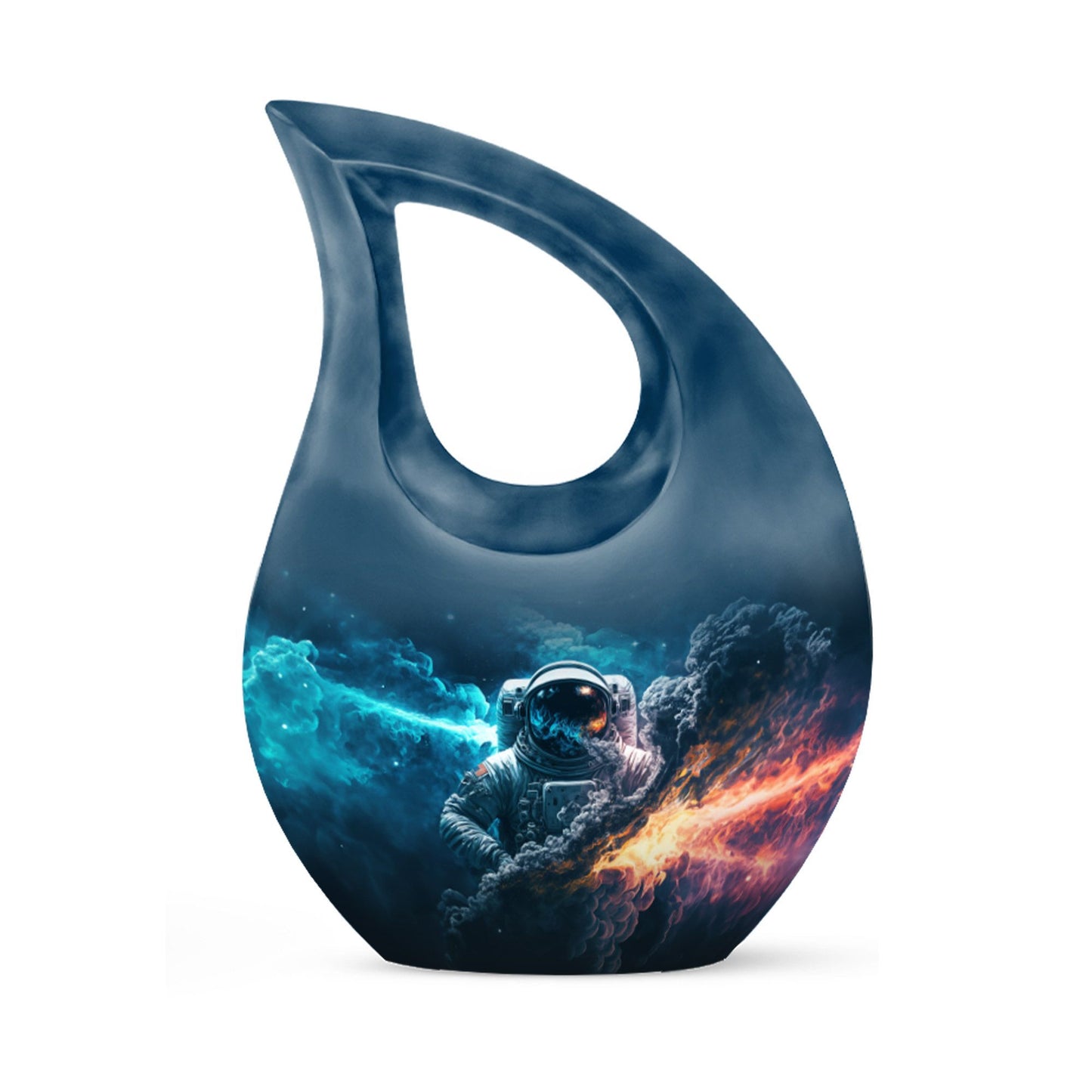 10-inch Astronaut Urn with Cross Drop design, comes 