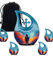 10-inch Astronaut-themed Modern Urn with Cross