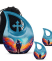 10-inch Astronaut-themed Modern Urn with Cross