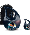 10-inch Astronaut-themed Biodegradable Urn with Cross Drop 