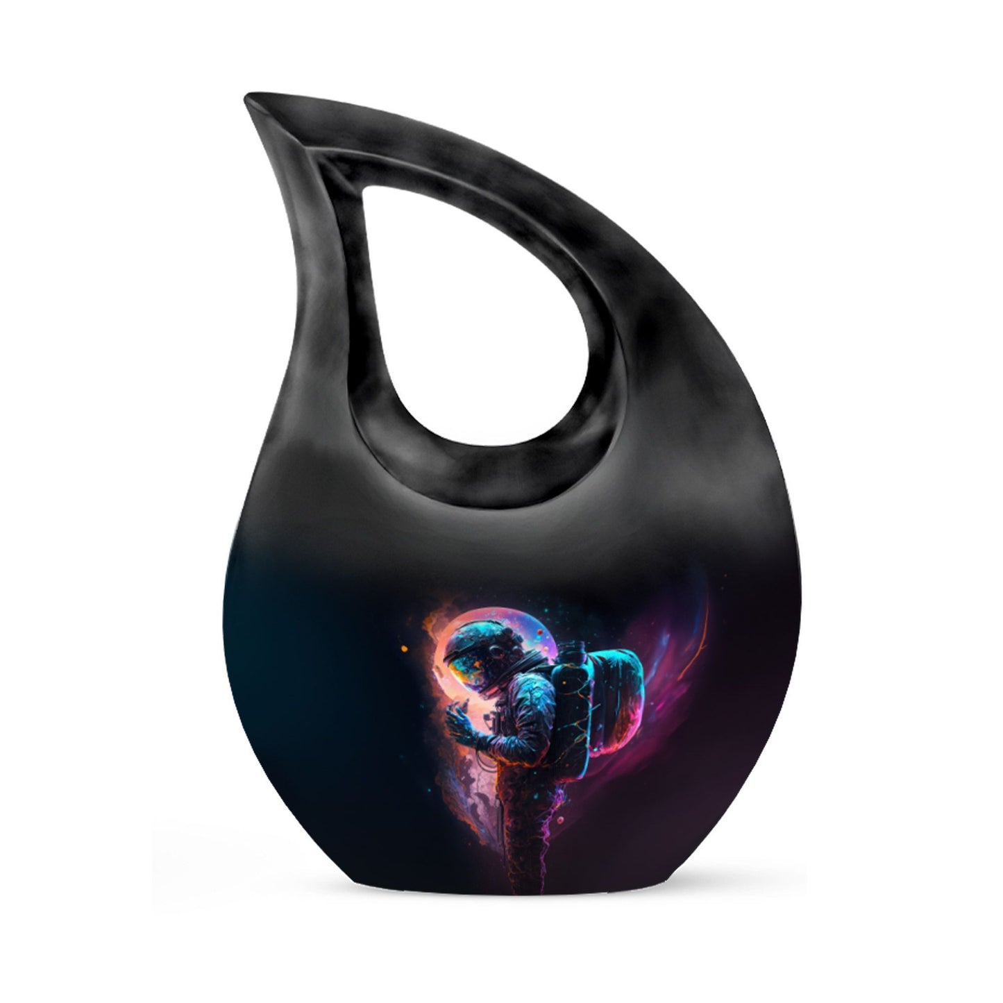 10-inch Astronaut Urn with Cross Drop design, 