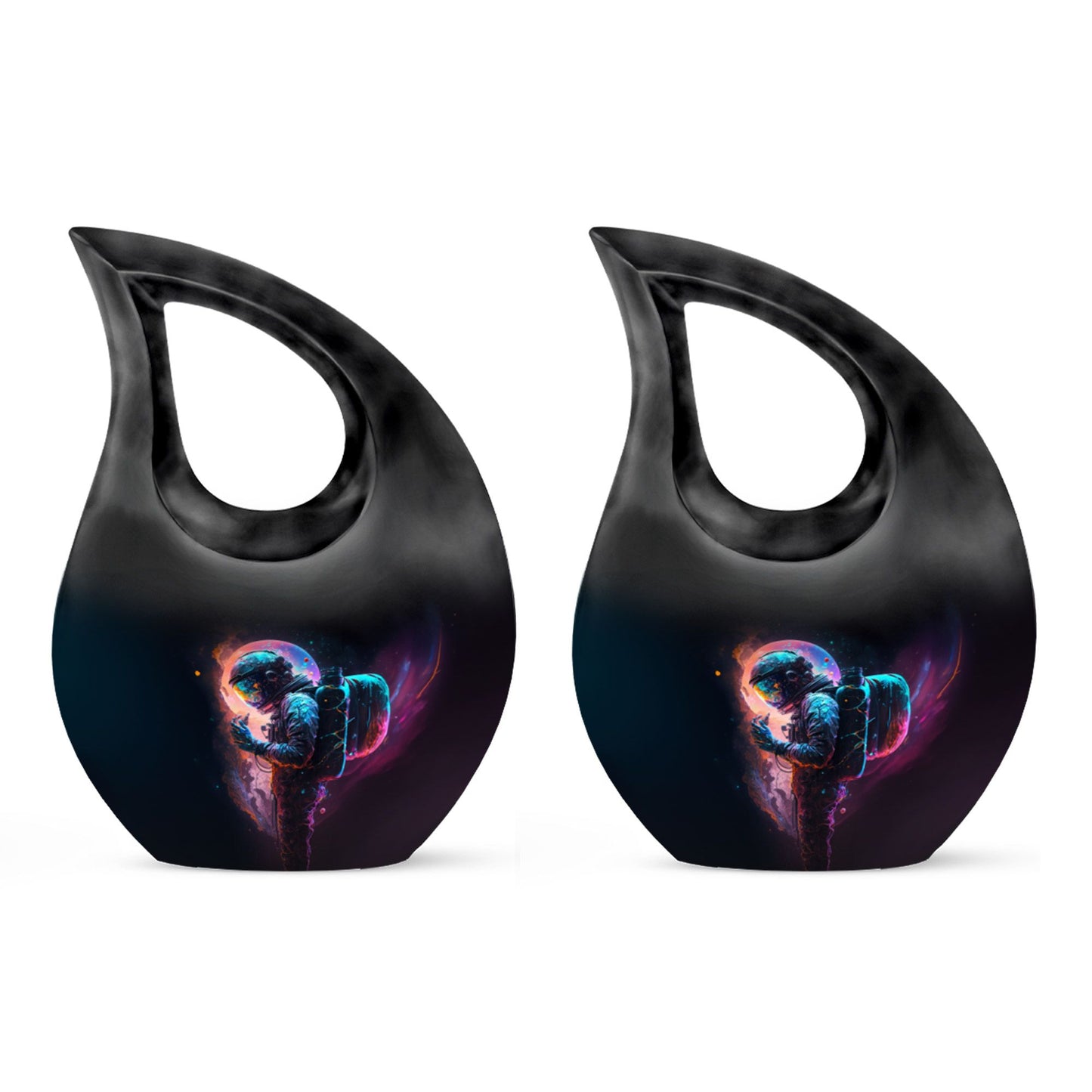 10-inch Astronaut Urn with Cross Drop design, 