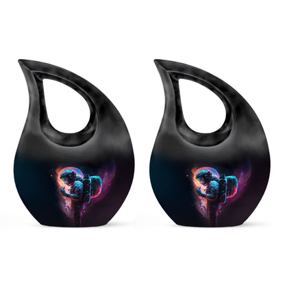 10-inch Astronaut Urn with Cross Drop design, 