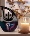 10-inch Astronaut Urn with Cross Drop design, 