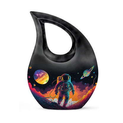 10-inch Astronaut-themed Cross Drop Memorial Urn 