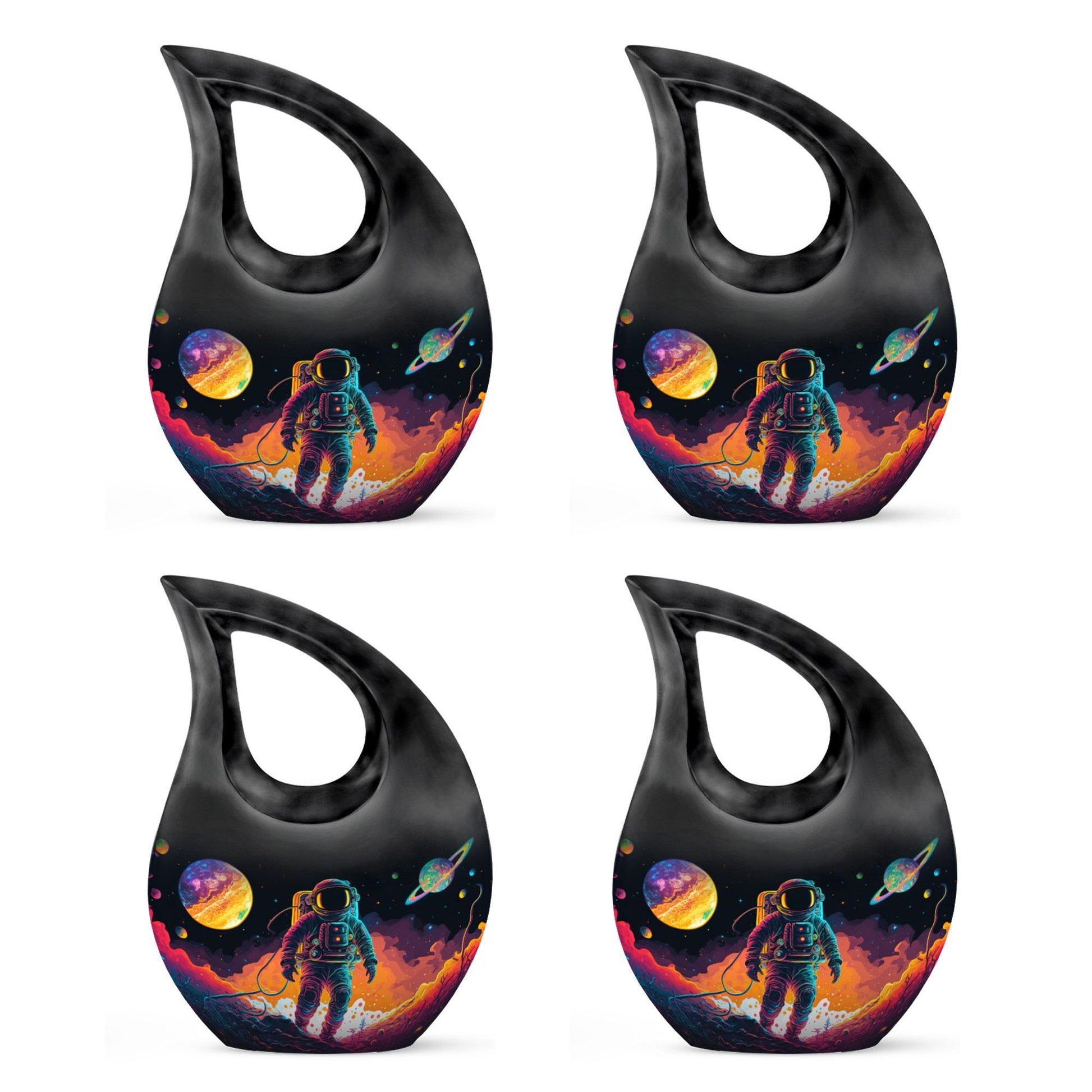 10-inch Astronaut-themed Cross Drop Memorial Urn 