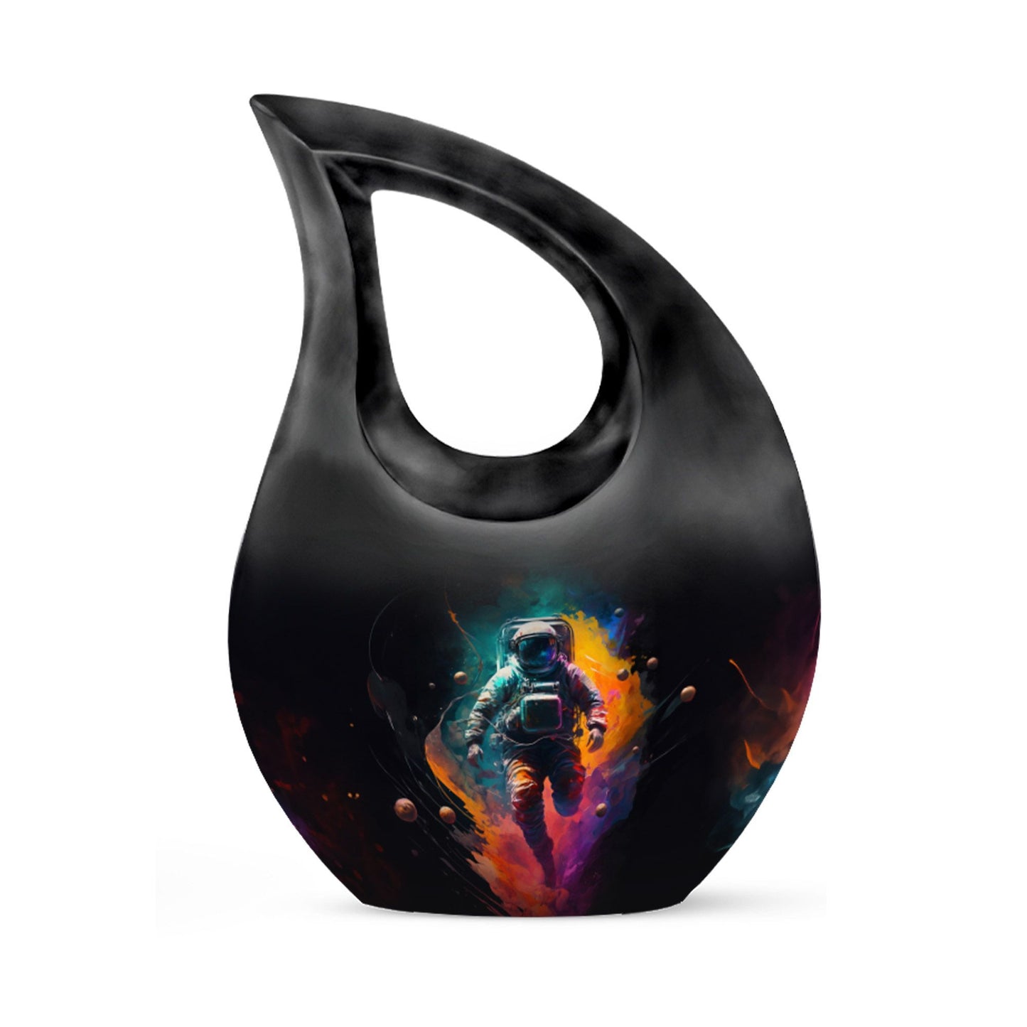 10-inch Astronaut Double Urn with Cross Drop design, 