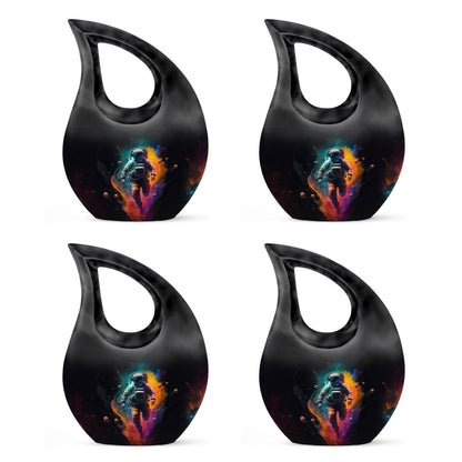 10-inch Astronaut Double Urn with Cross Drop design, 