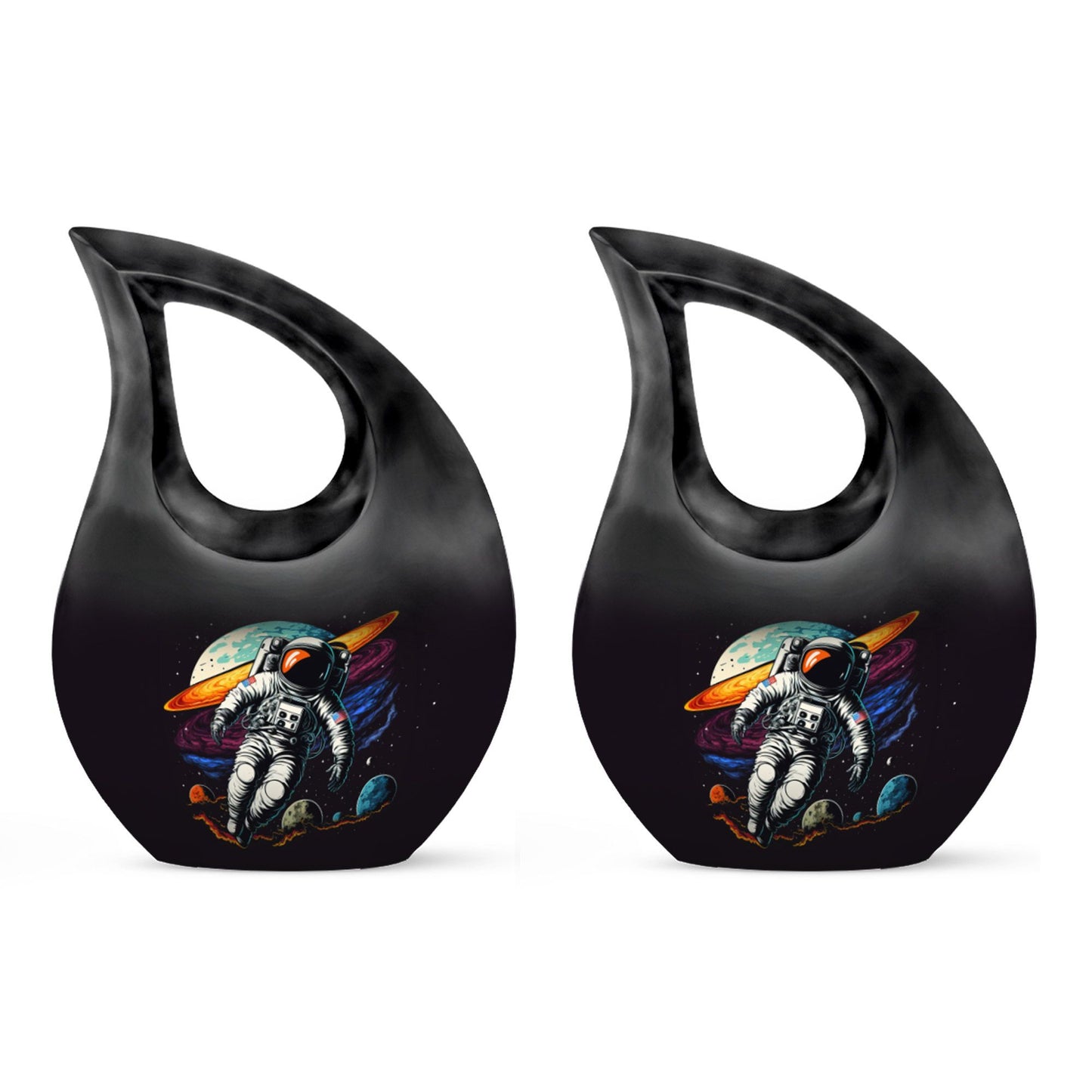 10-inch Astronaut urn featuring cross drop design, 