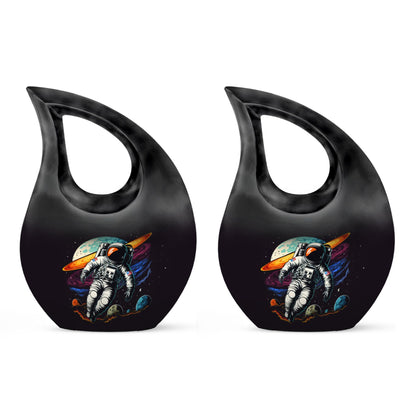 10-inch Astronaut urn featuring cross drop design, 