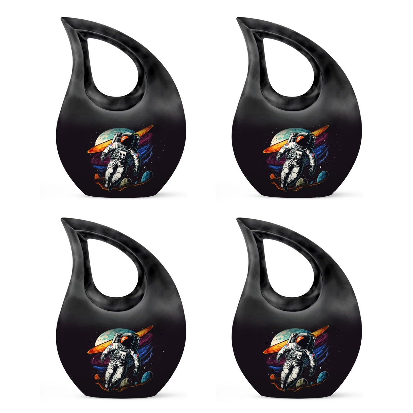 10-inch Astronaut urn featuring cross drop design, 