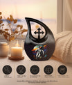 10-inch Astronaut urn featuring cross drop design, 