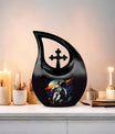 10-inch Astronaut urn featuring cross drop design, 