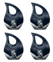 Astronaut themed, Cross Drop design, aluminum urn 