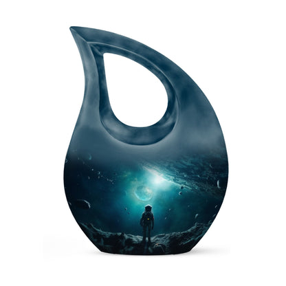 10-inch Astronaut Funeral Urn with Cross Drop