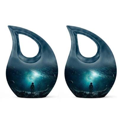 10-inch Astronaut Funeral Urn with Cross Drop