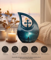 10-inch Astronaut Funeral Urn with Cross Drop