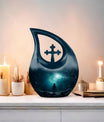 10-inch Astronaut Funeral Urn with Cross Drop