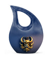 Cross Drop design 10-inch Skull Urn, 