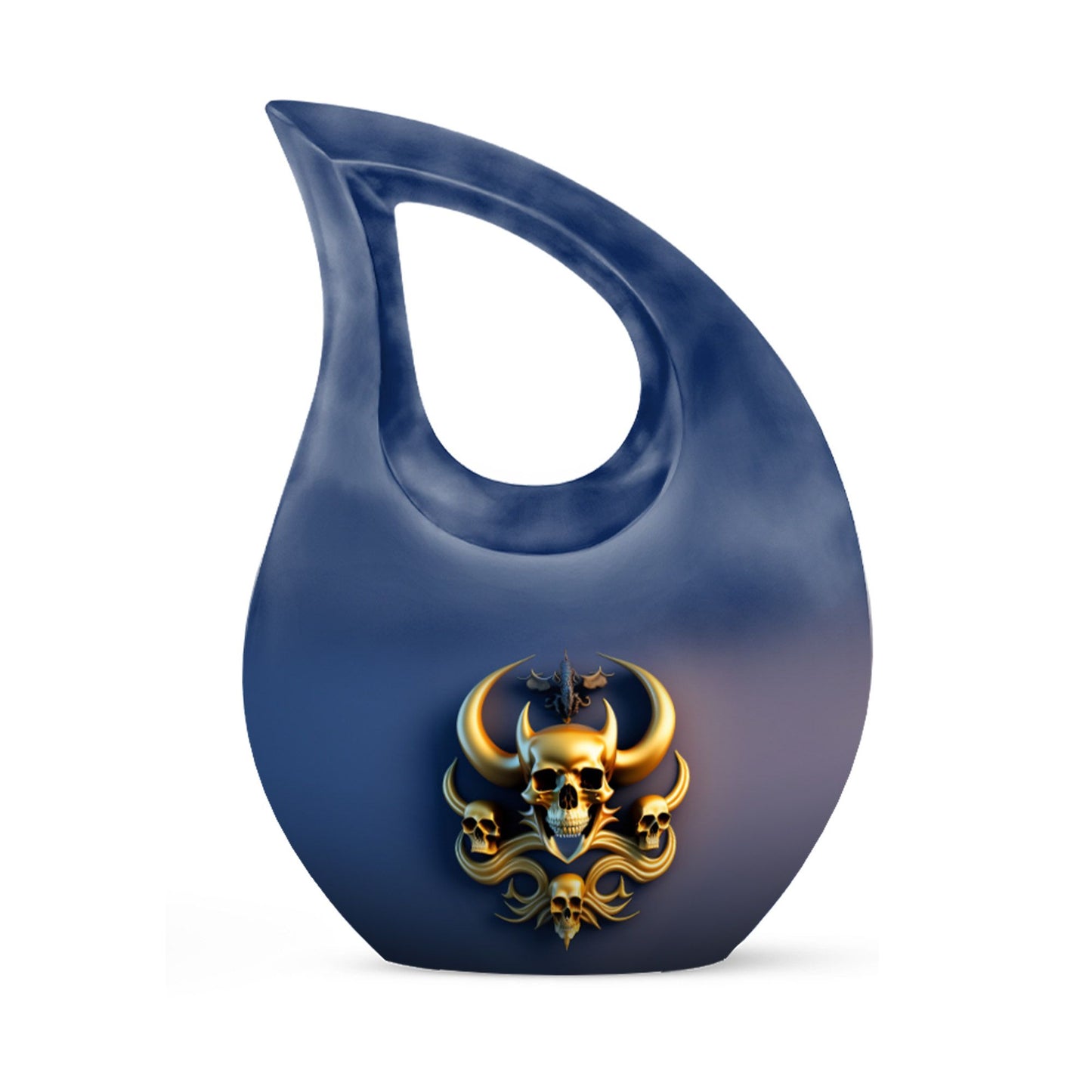 Cross Drop design 10-inch Skull Urn, 