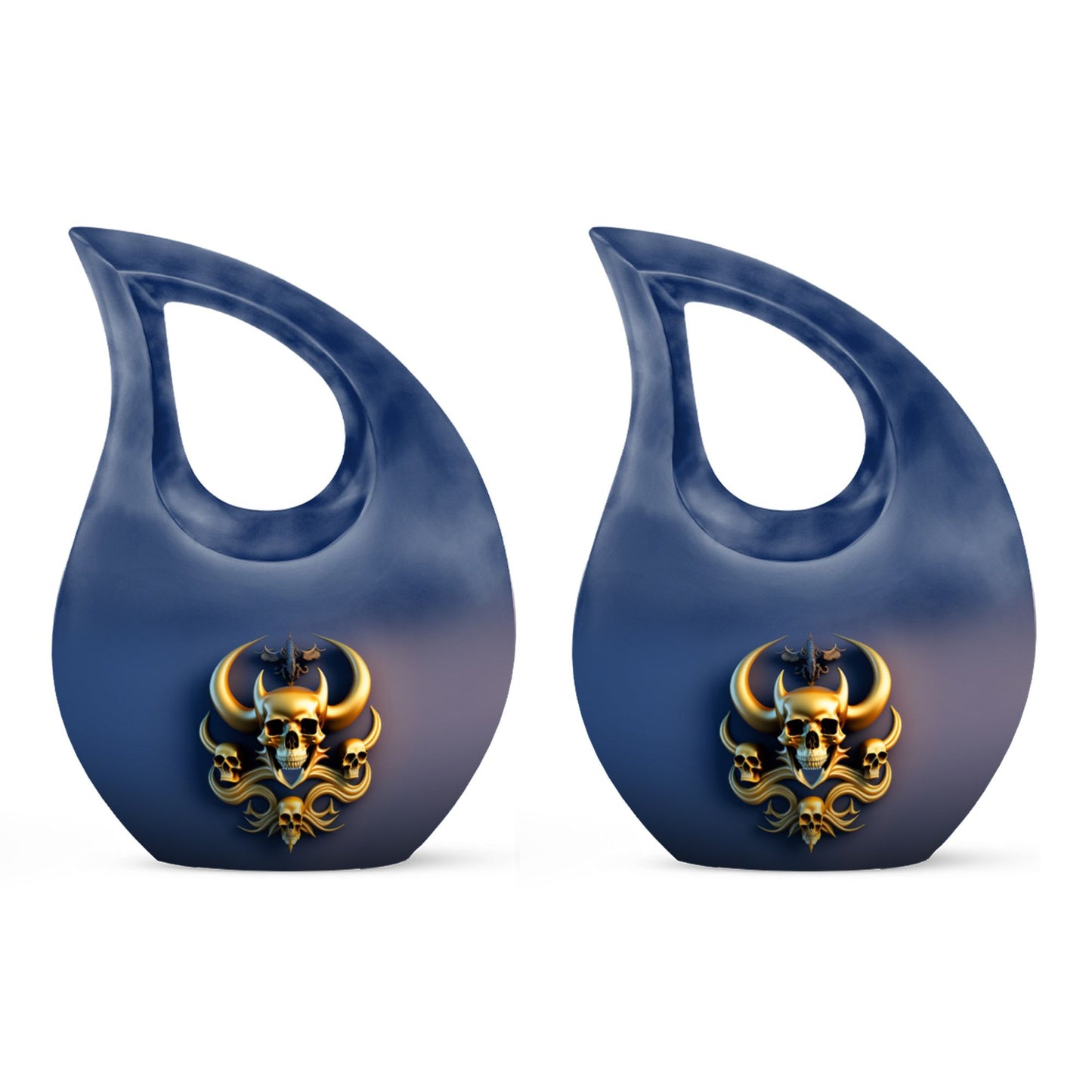 Cross Drop design 10-inch Skull Urn, 