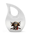 10 inch Cross-Drop Skull urn, biodegradable for water 