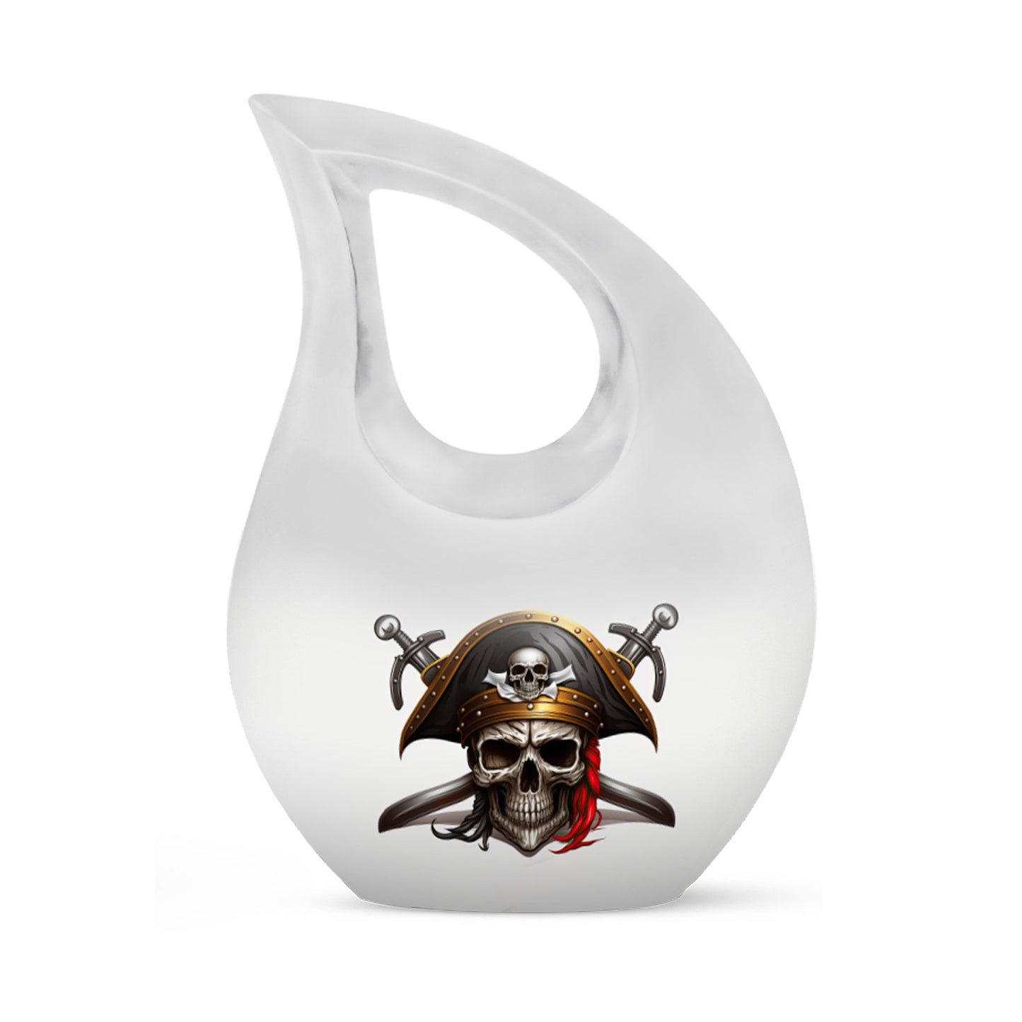 10 inch Cross-Drop Skull urn, biodegradable for water 