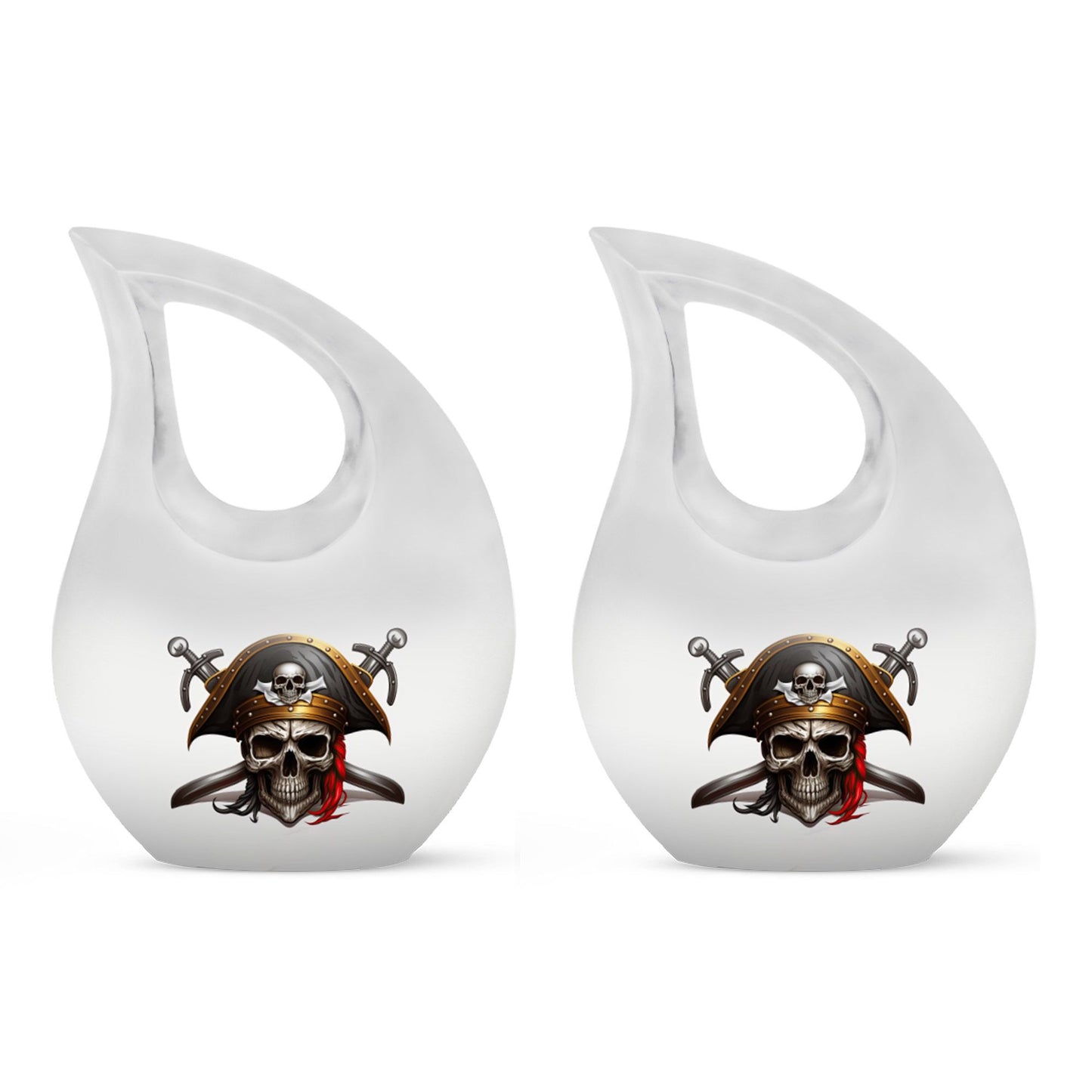 10 inch Cross-Drop Skull urn, biodegradable for water 