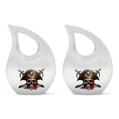 10 inch Cross-Drop Skull urn, biodegradable for water 