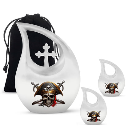 10 inch Cross-Drop Skull urn, biodegradable for water 