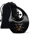 10-inch skull urn with cross drop design for couples, 