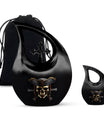 10-inch skull urn with cross drop design for couples, 