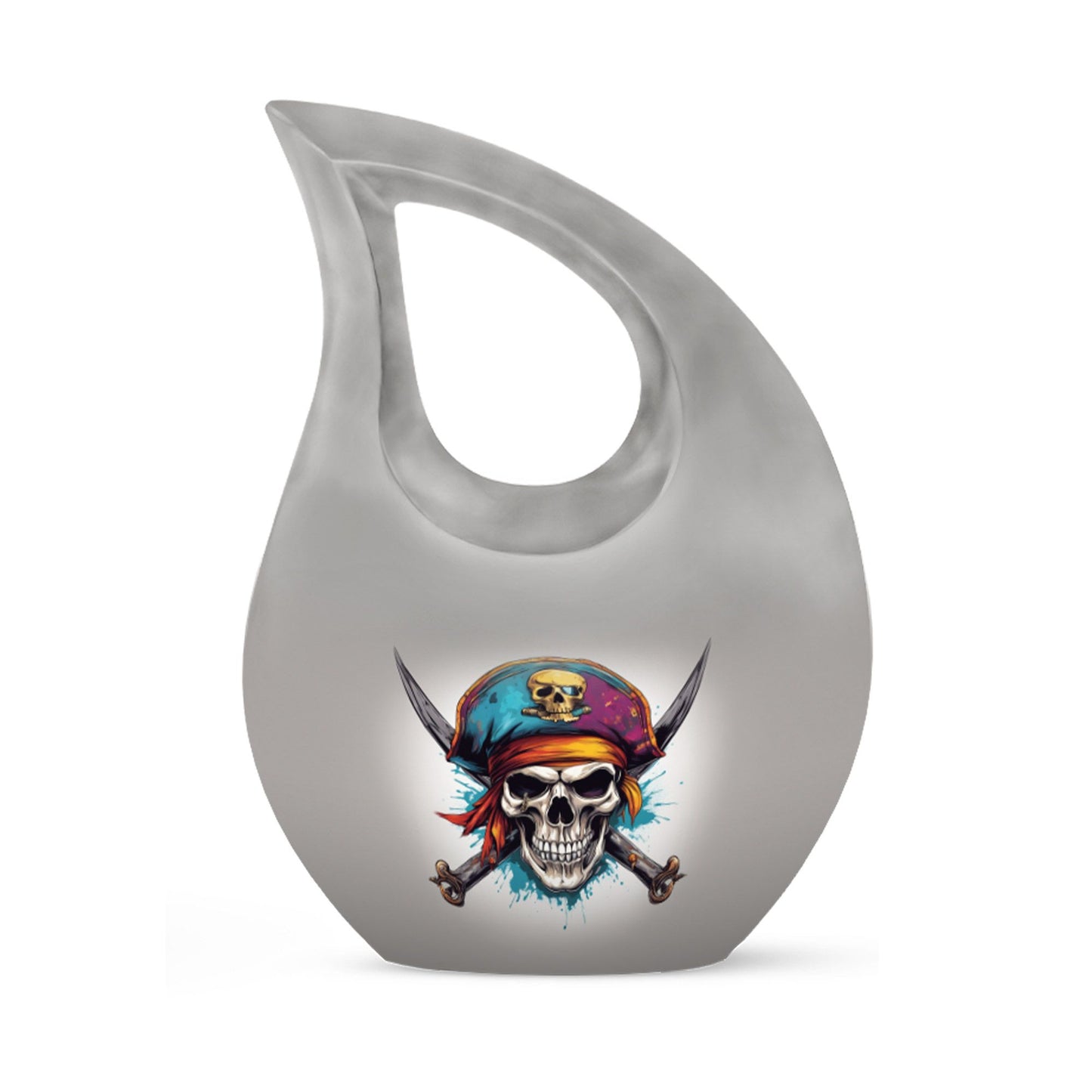 Skull-themed cross drop design, 10 inch large aluminium 