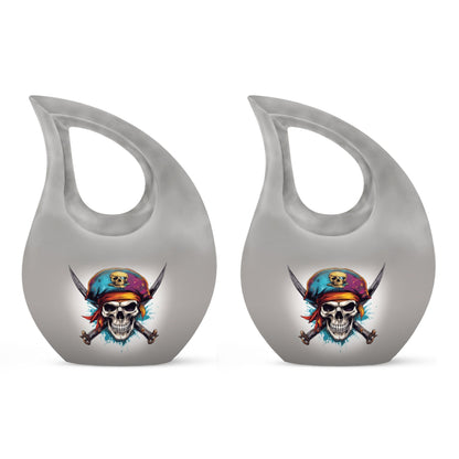 Skull-themed cross drop design, 10 inch large aluminium 