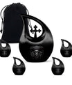 10-inch aluminium Skull Urn with Cross Drop design,
