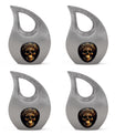 10-inch Skull Urn, Cross Drop design, Aluminium Large Urn 