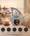 10-inch Skull Urn, Cross Drop design, Aluminium Large Urn 
