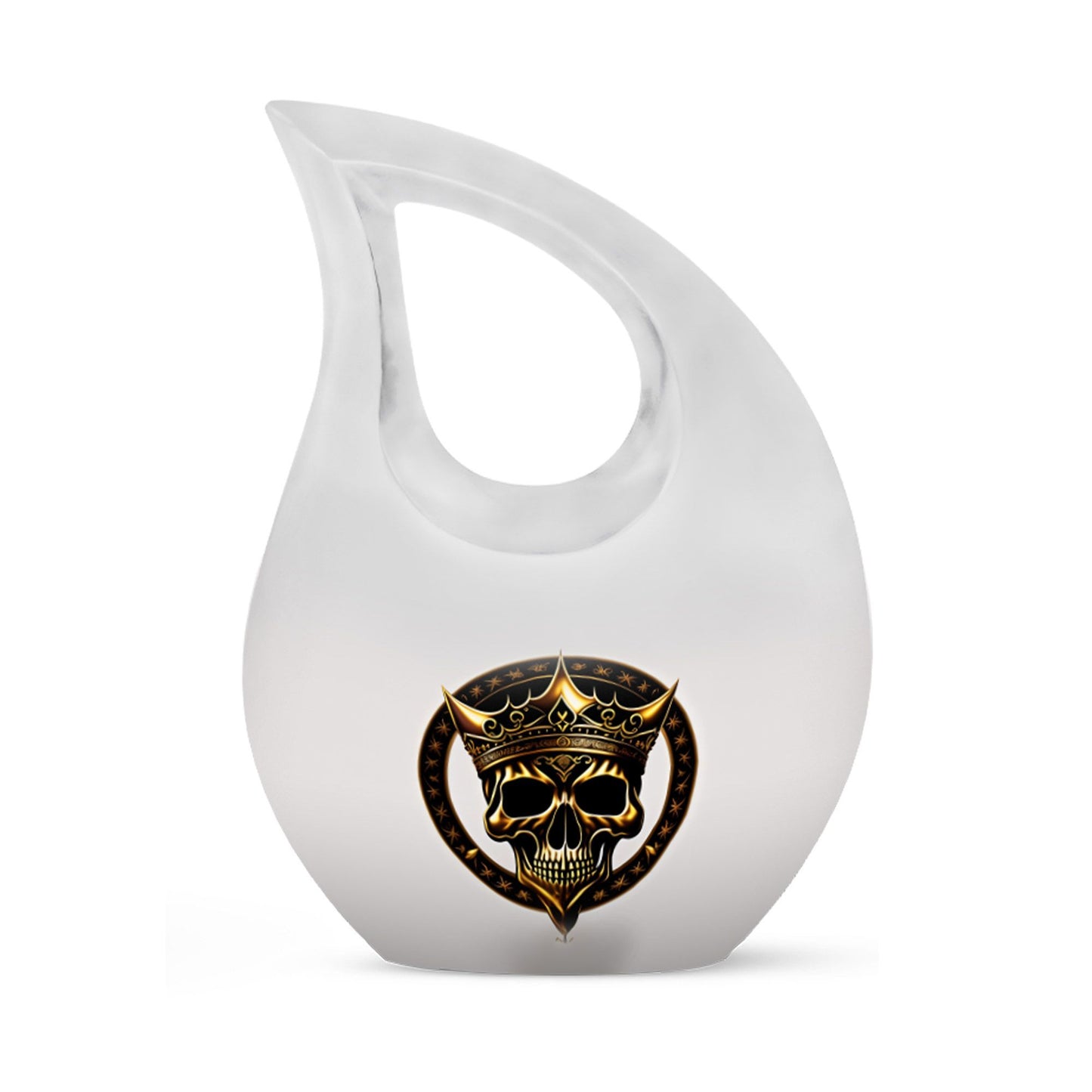 10 Inch Skull-Themed Cross Drop Design Urn for Human Ashes, 