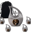 10-inch Skull Urn with Cross Drop design for memorial,