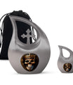 10-inch Skull Urn with Cross Drop design for memorial,