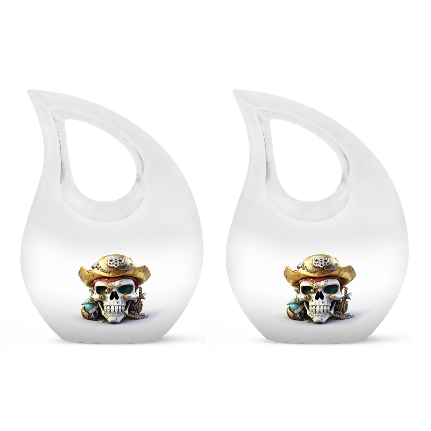 10 inch Skull Themed Aluminum Cross Drop Design 